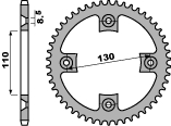 PBR PROMOCJA ZĘBATKA TYLNA 4306 56 C45 HONDA CR80/85 (JTR215.56) (ŁAŃC. 420) (MADE IN ITALY)