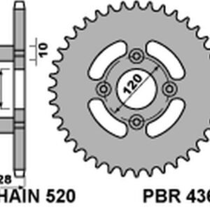 PBR PROMOCJA ZĘBATKA TYLNA 4369 41 C45 HONDA AX1 250 (00-05) (ŁAŃC. 520) (MADE IN ITALY)