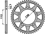 PBR PROMOCJA ZĘBATKA TYLNA 4383 48 C45 YAMAHA R6 99-02 (ŁAŃC.532) (JTR1873.48) (MADE IN ITALY)
