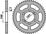PBR ZĘBATKA TYLNA 4412 48 F DERBI 50 / APRILIA 50 (JTR1133.48) (ŁAŃC. 420) (MADE IN ITALY)