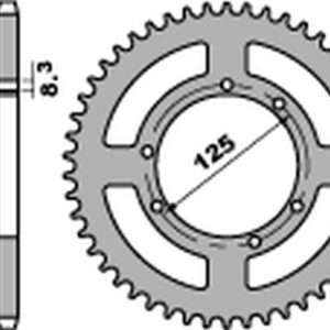 PBR PROMOCJA ZĘBATKA TYLNA 4413 52 F YAMAHA XT 125X/SM/R '05-'10 (JTR1134.52) (ŁAŃC. 428) (MADE IN ITALY)