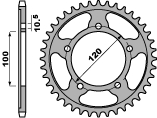 PBR PROMOCJA ZĘBATKA TYLNA 4447 46 C45 APRILIA SMV 750 DORSODURO 08-12 (JTR702.46) (ŁAŃC. 525) (MADE IN ITALY)