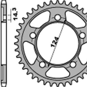 PBR PROMOCJA ZĘBATKA TYLNA 4508 42 C45 KTM 950/990/1190 RC8 /DUKE/ SUPERMOTO (JTR898.42) (ŁAŃC. 525) (MADE IN ITALY)