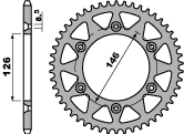 PBR PROMOCJA ZĘBATKA TYLNA 808 49 C45 SUZUKI RM/RMZ (JTR808.49) (ŁAŃC. 520) (MADE IN ITALY)