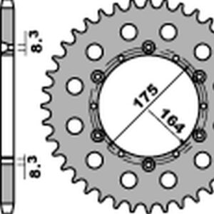 PBR PROMOCJA ZĘBATKA TYLNA 856 44 F YAMAHA TT 600R '82-'04, YFM 660 '01-'04, YFS 200 '88-'06, YZ 125/250 '85-'98, DT 125 '89-'06 (JTR853.44) (ŁAŃC. 520) (MADE IN ITALY)