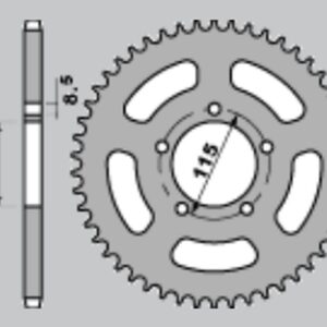 PBR PROMOCJA ZĘBATKA TYLNA 893 60 C45 KTM SX 60/65 (ŁAŃC.420) (JTR894.60) (MADE IN ITALY)