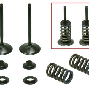 PSYCHIC ZAWORY SSĄCE (KOMPLET 2 SZT. ZAWORÓW ZE SPRĘŻYNAMI I PODKŁADKAMI) HONDA CRF 450 R '02-'08, TRX 450 R / ER '06-'14 STALOWE (MX-09502I) (36X5,49X84,75MM)