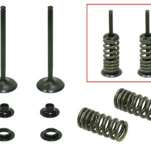 PSYCHIC ZAWORY WYDECHOWE (KOMPLET 2 SZT. ZAWORÓW ZE SPRĘŻYNAMI I PODKŁADKAMI) HONDA CRF 250R '04-'07, CRF 250X '04-'15, STALOWE (MX-09502E) (26X4,96X82,1MM)