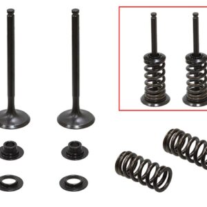 PSYCHIC ZAWORY WYDECHOWE (KOMPLET 2 SZT. ZAWORÓW ZE SPRĘŻYNAMI I PODKŁADKAMI) HUSQVARNA FE 350 '14-'19, KTM EXCF / XCF-W 350 '12-'18 STALOWE (MX-09555E) (29X5,4X89,2MM)