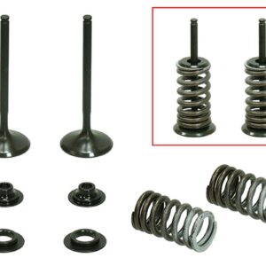 PSYCHIC ZAWORY WYDECHOWE (KOMPLET 2 SZT. ZAWORÓW ZE SPRĘŻYNAMI I PODKŁADKAMI) HONDA CRF 450 R '09-'12 STALOWE (30X4,95X80,6MM) (MX-09533E)