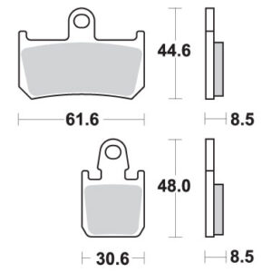 SBS KLOCKI HAMULCOWE KH442/4 TRACK AND SPORT SINTER KOLOR ZŁOTY (ZAMIENIA MIESZANKĘ RS)