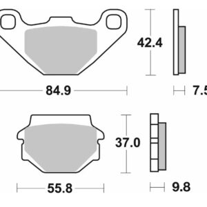 SBS KLOCKI HAMULCOWE NOWOŚĆ KH067 OFF-ROAD SINTER KOLOR ZŁOTY
