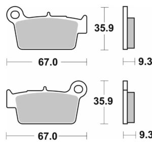 SBS KLOCKI HAMULCOWE NOWOŚĆ KH367 OFF-ROAD CARBON PASUJE DO: YAMAHA YZ/YZF, KAWASAKI KXF, SUZUKI RMZ TYŁ