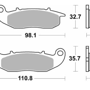 SBS KLOCKI HAMULCOWE NOWOŚĆ KH465 STREET STANDART CERAMIC KOLOR CZARNY AJP PR3/PR4/PR5 '13-,DERBI TERRA/CITY CROSS 125 '08-'16, HONDA CRF 250L/M/R '13-, PIAGGIO LIBERTY/MEDLEY 125/150 '16-, RIJEJU 125 MARATHON PRO '11-, GAS GAS EC 250/300 '12-'16 PRZÓD