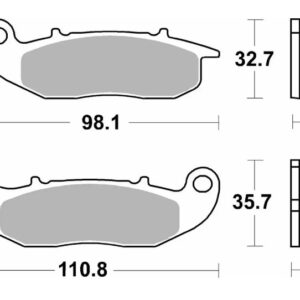 SBS KLOCKI HAMULCOWE NOWOŚĆ KH465 STREET PERFORMANCE (EXCEL) SINTER KOLOR ZŁOTY AJP PR3/PR4/PR5 '13-,DERBI TERRA/CITY CROSS 125 '08-'16, HONDA CRF 250L/M/R '13-, PIAGGIO LIBERTY/MEDLEY 125/150 '16-, RIJEJU 125 MARATHON PRO '11-, GAS GAS EC 250/300 '12-'16
