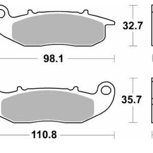 SBS KLOCKI HAMULCOWE NOWOŚĆ KH465 OFF-ROAD SINTER KOLOR ZŁOTY AJP PR3/PR4/PR5 '13-,DERBI TERRA/CITY CROSS 125 '08-'16, HONDA CRF 250L/M/R '13-, PIAGGIO LIBERTY/MEDLEY 125/150 '16-, RIJEJU 125 MARATHON PRO '11-, GAS GAS EC 250/300 '12-'16 PRZÓD