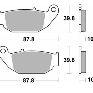 SBS KLOCKI HAMULCOWE NOWOŚĆ KH629 OFF-ROAD SINTER KOLOR ZŁOTY HONDA CRF 250L '13-'20, CRF 250RL RALLY '17-'20, CRF 300L/LR '21,