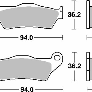 SBS PROMOCJA KLOCKI HAMULCOWE KH181 MAXI CARBON CARBON TECH KOLOR CZARNY