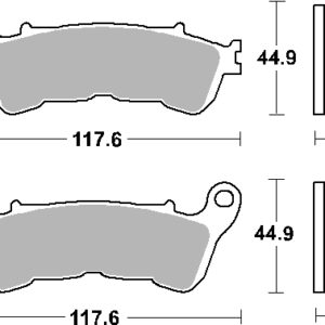 SBS PROMOCJA KLOCKI HAMULCOWE KH388 STREET STANDART CERAMIC KOLOR CZARNY