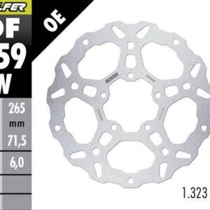 GALFER TARCZA HAMULCOWA TYŁ DUCATI DESERT 937X '21-; DESERT 937X RALLY '24-; MULTISTRADA V4 1150/1158/1103 '21- (WAVE DISC) (265X71,5X6MM)