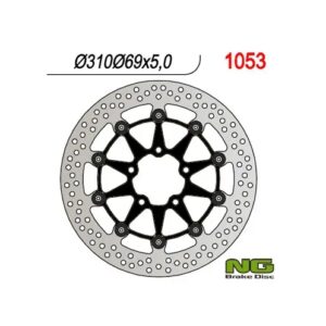 NG TARCZA HAMULCOWA PRZÓD SUZUKI DL650 '04-'07, SV650 '03-'08, DL1000 '02-'11, SV1000 '03-'07 (310x69x5) (5X10,5MM) ( CZARNY ŚRODEK )
