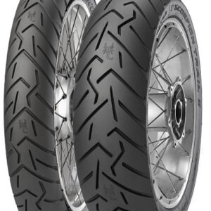 PIRELLI KOMPLET OPON (2526300/25) 120/70ZR17 SCORPION TRAIL II (58W) TL M/C PRZÓD DOT 2025 + (2527500/25) 190/55ZR17 SCORPION TRAIL II (75W) TL M/C TYŁ DOT 2025 + RĘKAWICE UFO SKILL RADIAL ROZMIAR L
