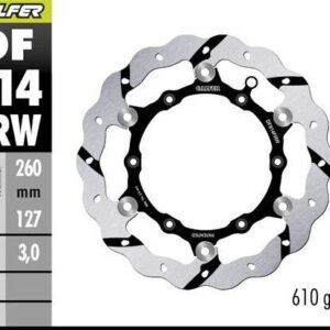 GALFER TARCZA HAMULCOWA PRZÓD BETA RR 250/300/350 '12-, RR 390/400/430/450/450/498 '14-, XTRAINER 250/300 '15- GROOVED (260X127X3MM)
