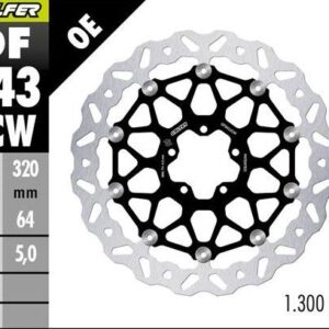GALFER TARCZA HAMULCOWA PRZÓD CF MOTO MT 800 '21-'24; NK 800 '23-'24; KTM 990R DUKE '26-; 1290 SUPER DUKE '21-'23; 1390 SUPER DUKE '24- (FLOATECH) (320X64X5MM)