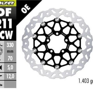 GALFER TARCZA HAMULCOWA PRZÓD KAWASAKI ZX 10R SE '18-; ZX 10RR NINJA '17- (FLOATECH) (330X70X5MM)