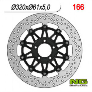 NG TARCZA HAMULCOWA PRZÓD KAWASAKI VN 1500 MEAN STREAK - '02-'04, VN 1600 MEAN STREAK - '04-'08, ZX-12R/ZX-7R '00-04, ZZR1100 '93-01 (320X61X5MM) (5X10,5MM) WAVE PŁYWAJĄCA (CZARNY ŚRODEK)