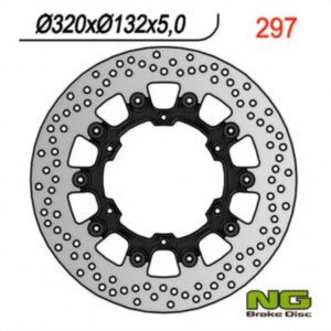 NG TARCZA HAMULCOWA PRZÓD YAMAHA FJR1300 '03-'16, MT-01 '05-06, V-MAX 1700 09-16 (320X132X5) PŁYWAJĄCA (CZARNY ŚRODEK)