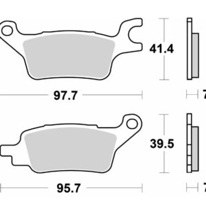 SBS KLOCKI HAMULCOWE KH... STREET STANDART CERAMIC PASUJE DO: YAMAHA CYGNUS RAY-ZR 125 '23-'25 , PRZÓD