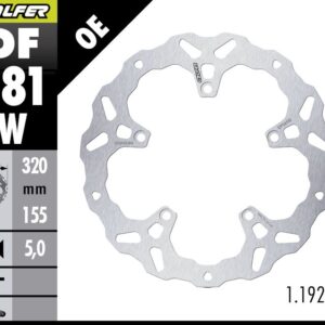GALFER TARCZA HAMULCOWA PRZÓD KTM 390 ADVENTURE X '25- (WAVE FIXED) (320X155X5MM)