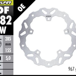 GALFER TARCZA HAMULCOWA PRZÓD KTM 390 ENDURO R '25- (WAVE FIXED) (285X155X5MM)