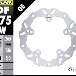 GALFER TARCZA HAMULCOWA TYŁ VOGE 900DSX '24- (265X136X5) (WAVE FIXED)