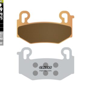 GALFER KLOCKI HAMULCOWE KH779 SPIEK METALICZNY (ZŁOTE) SPORT BMW R 1300GS '23-'25, R 1300GS TRIPLE BLACK '23-'25; R 1300GS TROPHY '23-'25