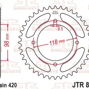 JT 2026/01 ZĘBATKA TYLNA 4794 48 KTM SX 65 '25-'26 (OEM: A40510051048C1) (479448JT) (ŁAŃC. 420)