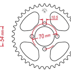 JT ZĘBATKA TYLNA 4304 42 HONDA CBR 125 '04-'10 (430442JTZBK) (ŁAŃC. 428) (JC34/39) KOLOR CZARNY - WYCOFANA Z OFERTY